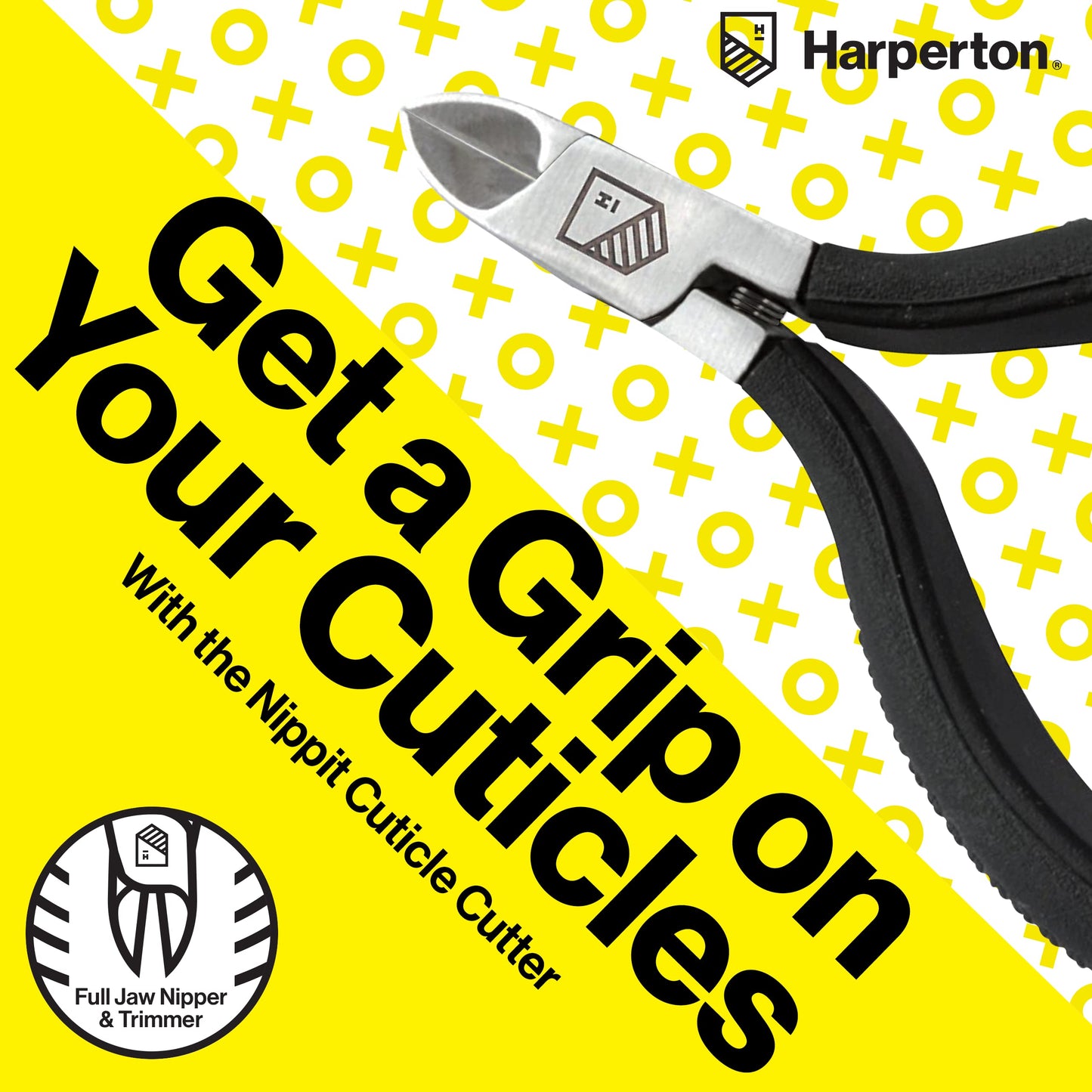 Harperton Cuticle Trimmer - Full Jaw Nipper and Trimmer, Non-Slip Cuticle Nipper Stainless Steel Cutter Fingernails and Toenails