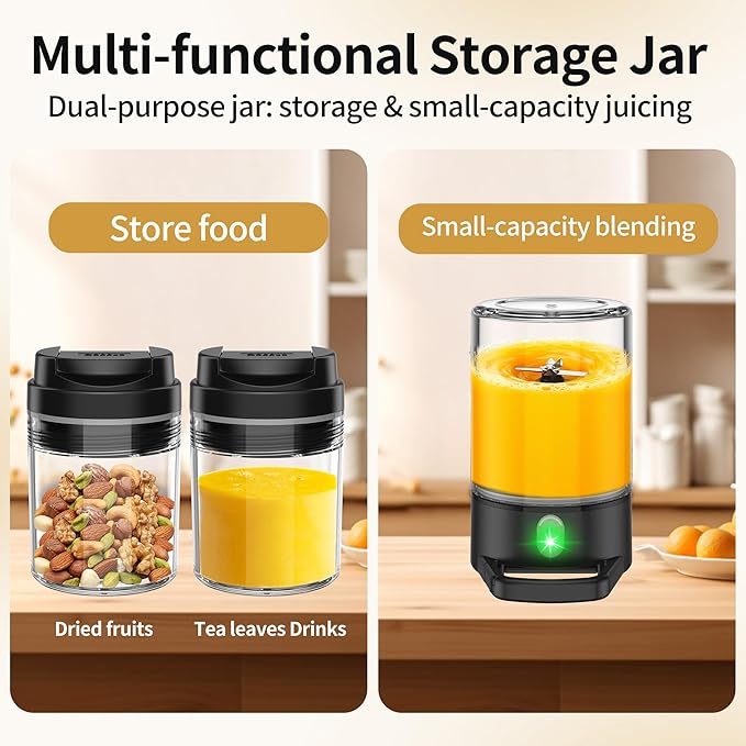 Portable Blender for Smoothies&Shakes 24oz Insulated Cup Cordless, Personal Small Licuadora Portatil With Stainless Steel Bottle, USB-C Rechargeable Travel Blender, BPA Free, for Juicing(Black)