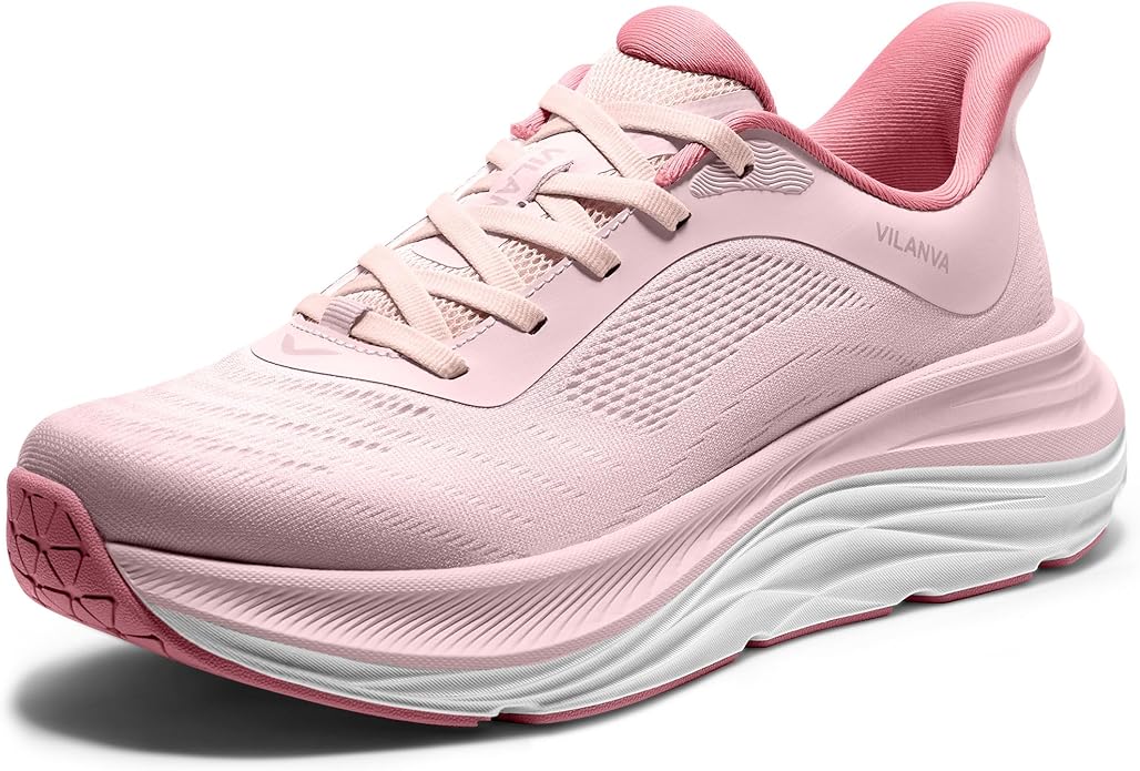 Vilanva Women's Walking Shoes Cushion Comfortable Running Tennis Shoes Non-Slip Workout Gym Athletic Breathable Fashion Sn...