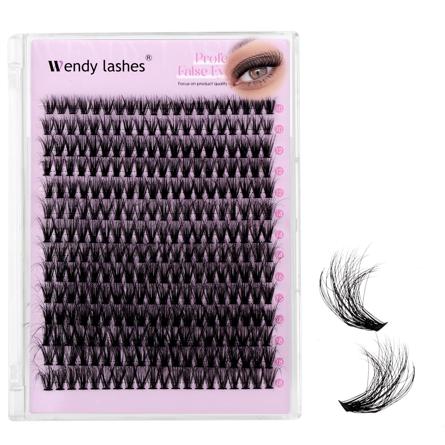 Lash Clusters 40D Wispy Individual Lashes 280PCS 3D Volume Lash Extensions 10-18mm Natural DIY Cluster Lashes for Beginners(40D,