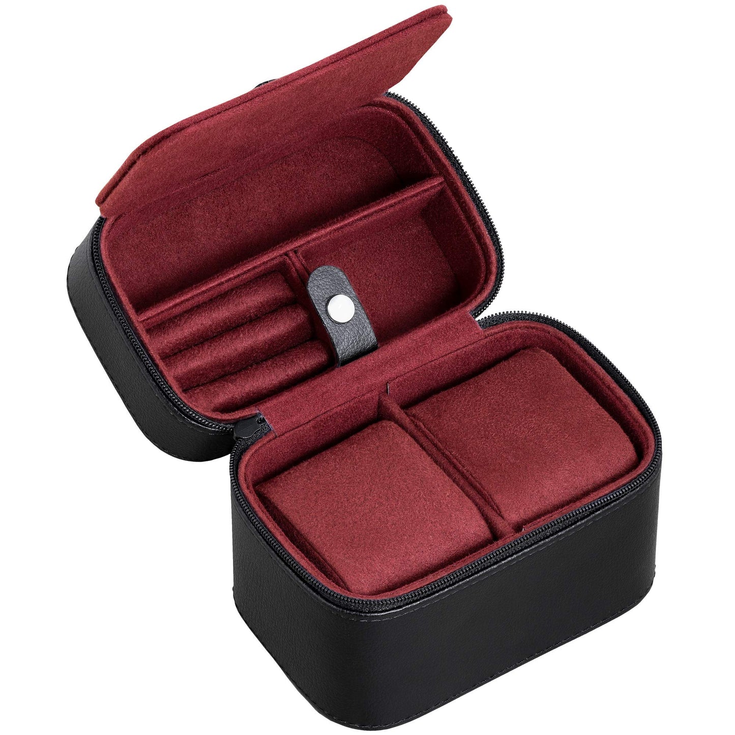 ROTHWELL 2 Watch Travel Case Storage Organizer for 2 Watches | Tough Portable Protection w/Zipper Fits All Wristwatches & Smart