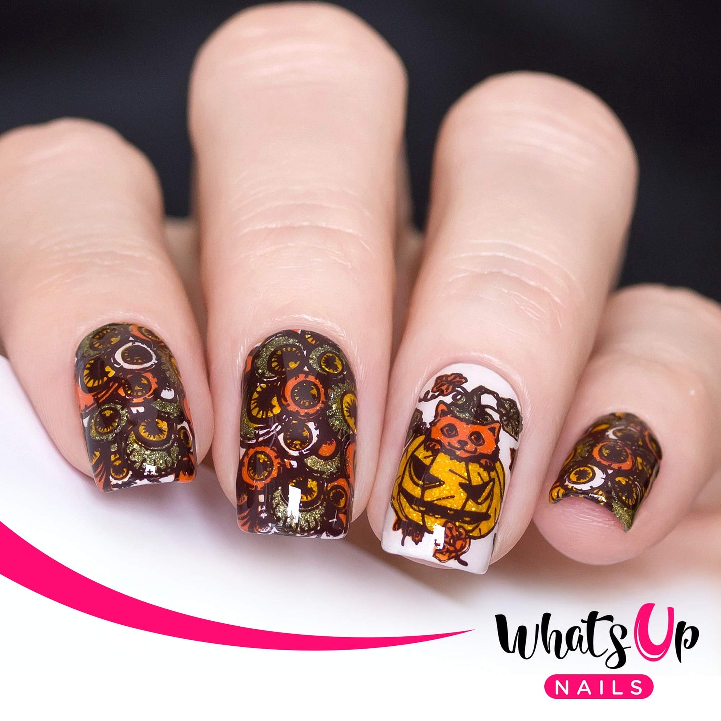 Whats Up Nails - Halloween Stamping Plates 2 pack (B054, B072) for Nail Art Design