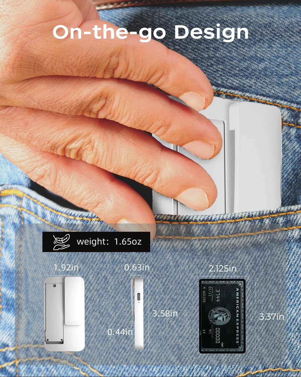 Lucarni Foldable Book Light - 3 Color Stepless Dimming, Ultra Lightweight, 700Mah Battery, White, Model Fblwh
