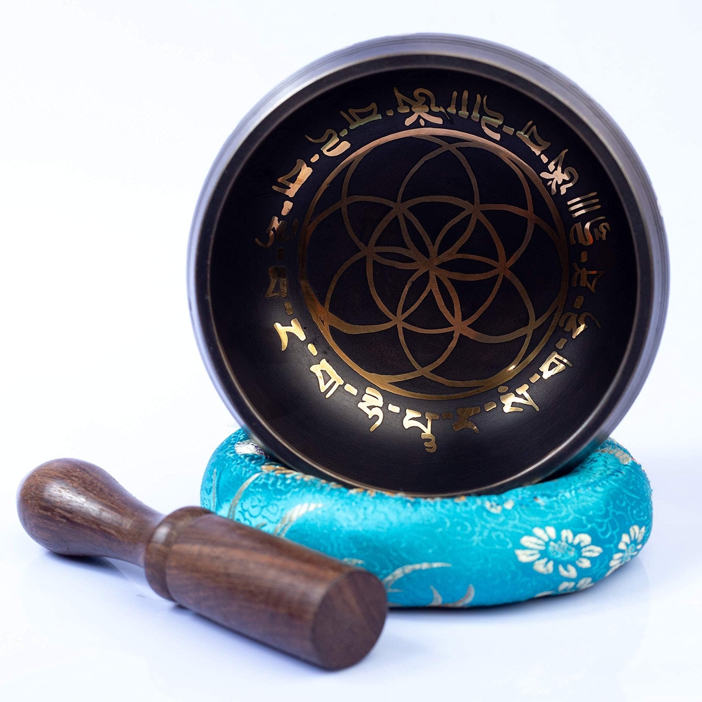 Tibetan Singing Bowl Set Brass - Master Healing Grade - Authentic Handcrafted Sound Bowl By Himalayan Bazaar