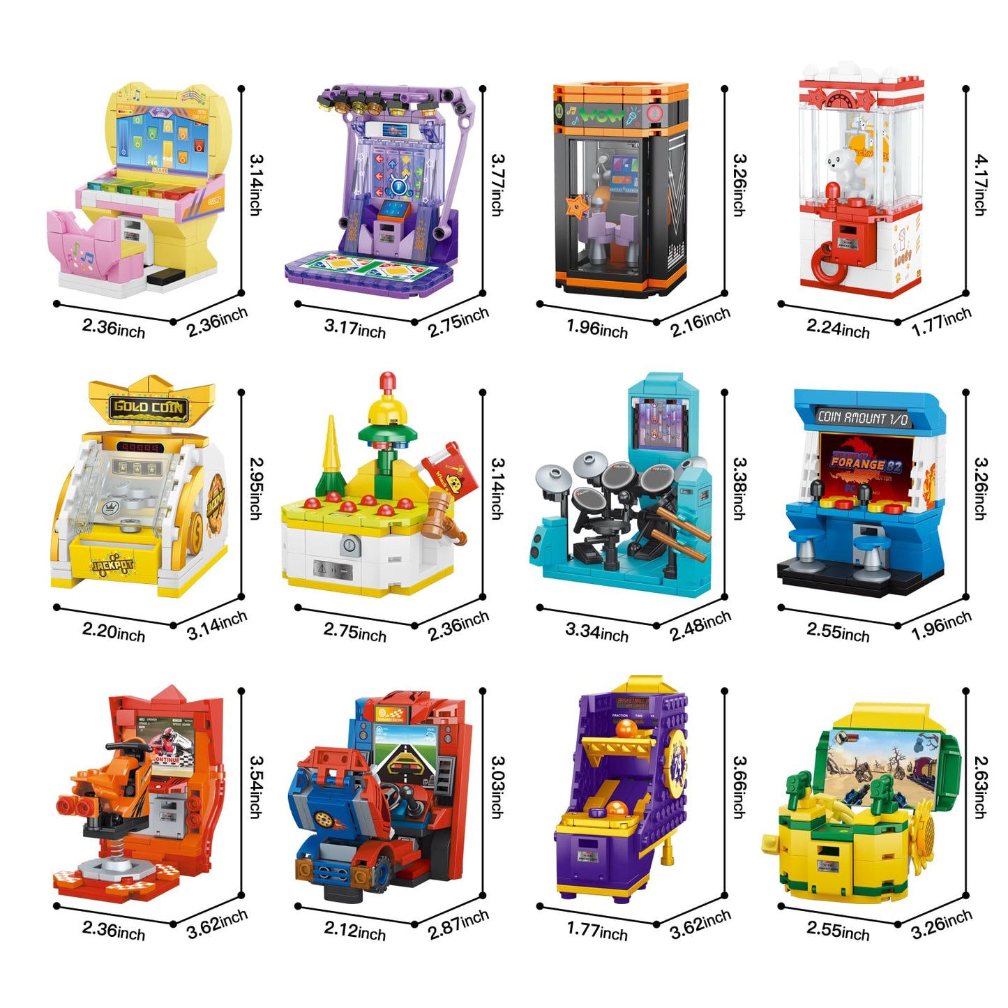 JMBricklayer Friend Game Console Building Set 20134,12 in1 Mini Game Console Collectible Model Building, Christmas Party Favors for Goodie Bags, Classroom Prizes, Birthday Gifts for Girls Boys