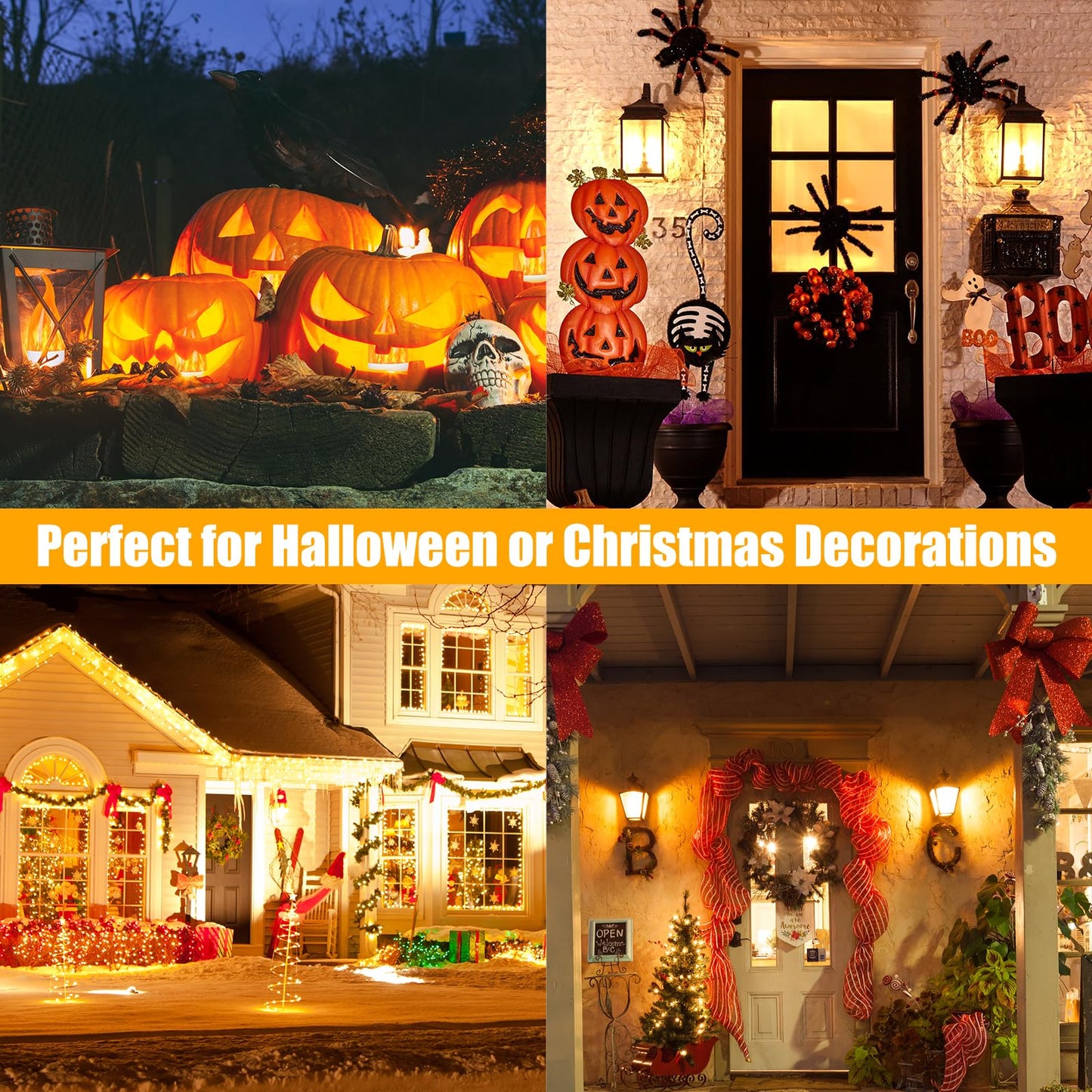 Myogrip E12 Led Flame Light Bulbs, 3 Modes, Yellow, 8 Pack, Plastic For Indoor/Outdoor Halloween Party Decorations