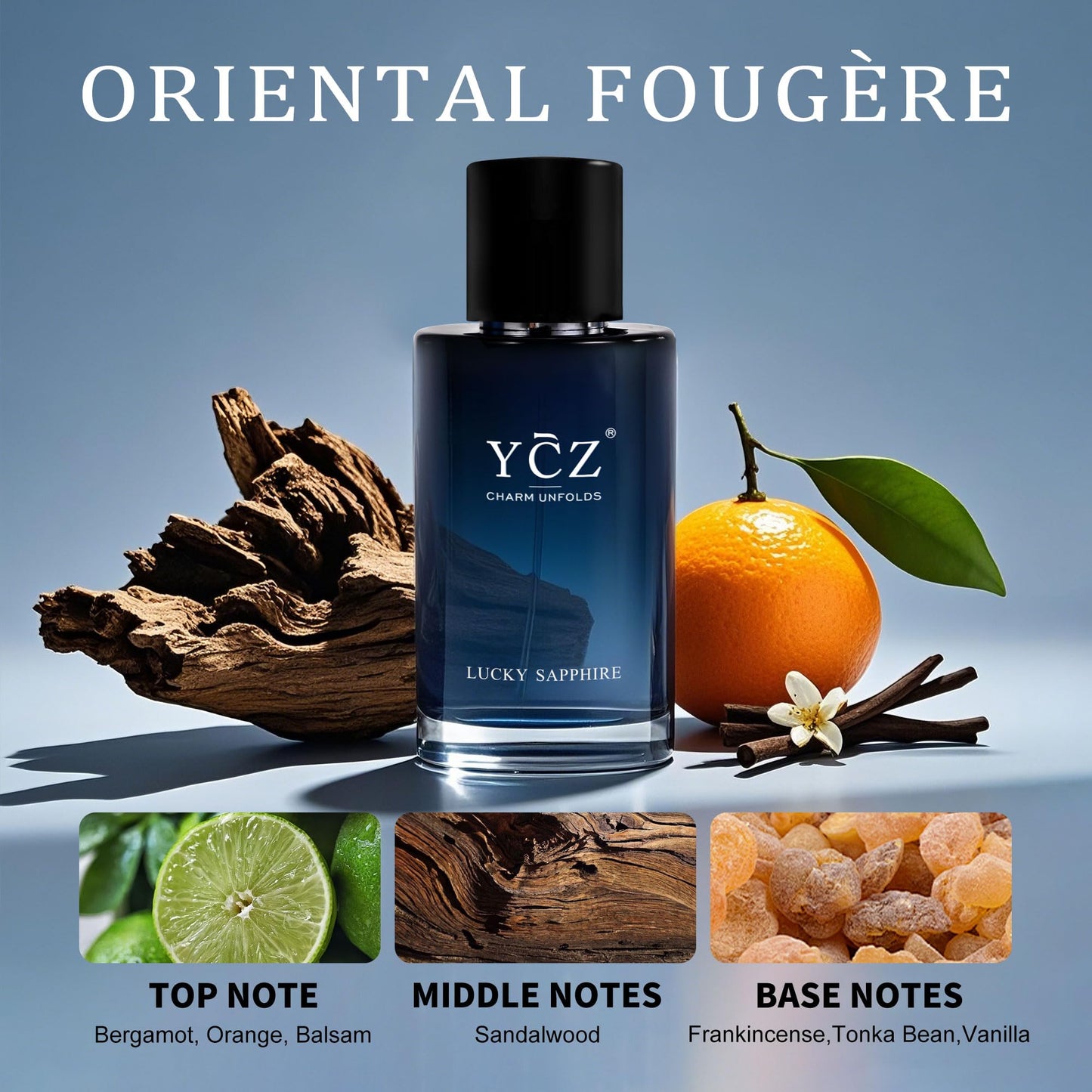 Ycz Lucky Men's Eau De Parfum New Round Box Packaging,1.7oz(50ml),Long Lasting EDP Men.Making it the ideal gentlemen’s gift (2-Pack)