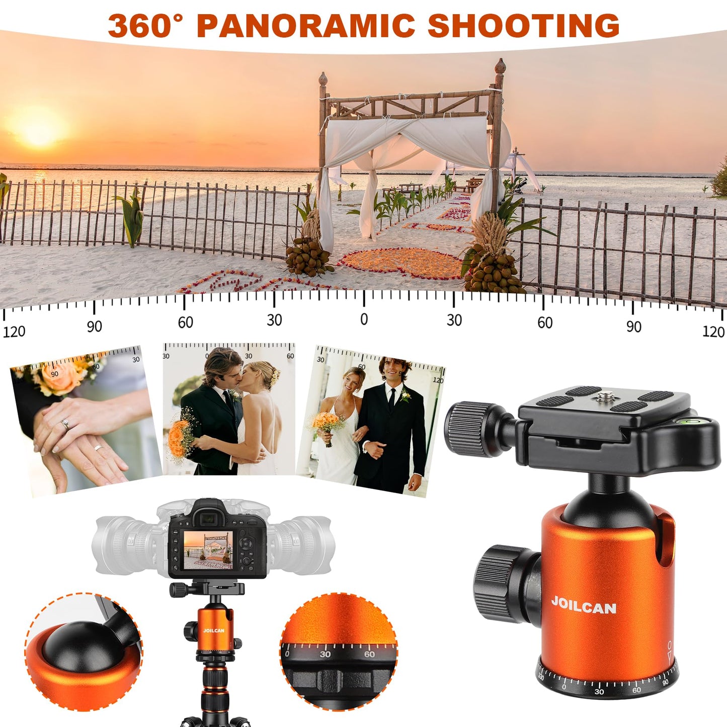 80/85 inches Heavy Duty Tripod for Camera and Phone, 85" Camera Monopod Tripods, DSLR Binoculars Spotting Scope Camcorders Video Tripod Stand, 360 Degree Ball Head, 35 lbs Loads
