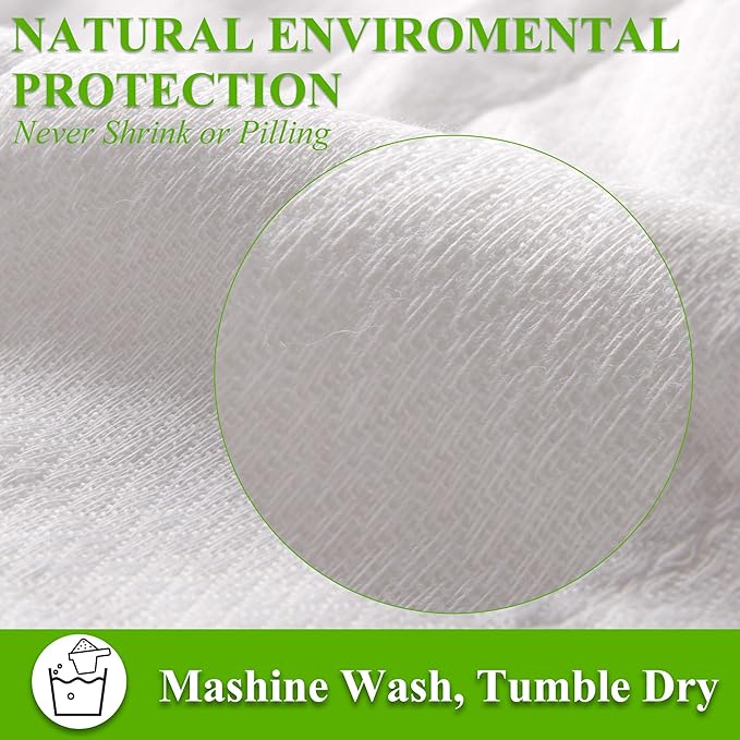 Cotton Prefold Cloth Diapers -Fasoar 6 Ply Baby Washable Cloth Diaper Covers for Babies to Toddlers Multi-Use (19.5''-14'', Count, 10)