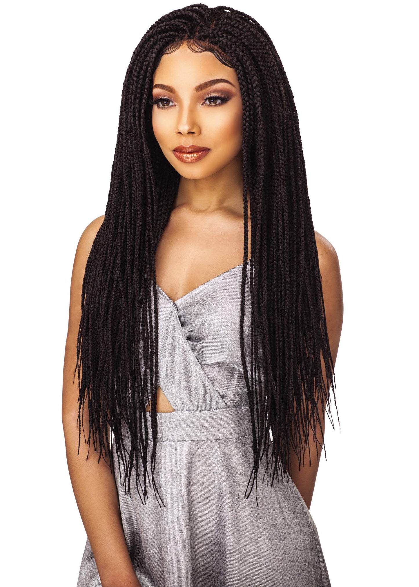 Sensationnel Cloud9 Swiss 4X4 Lace Parting Wig Small Size - BOX BRAID SMALL (1 [Jet Black])