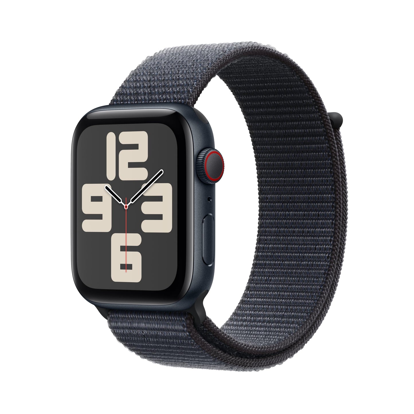 Apple Watch Se (2Nd Gen) [Gps + Cellular 44Mm] Smartwatch With Midnight Aluminum Case With Ink Sport Loop One Size. Fitness And