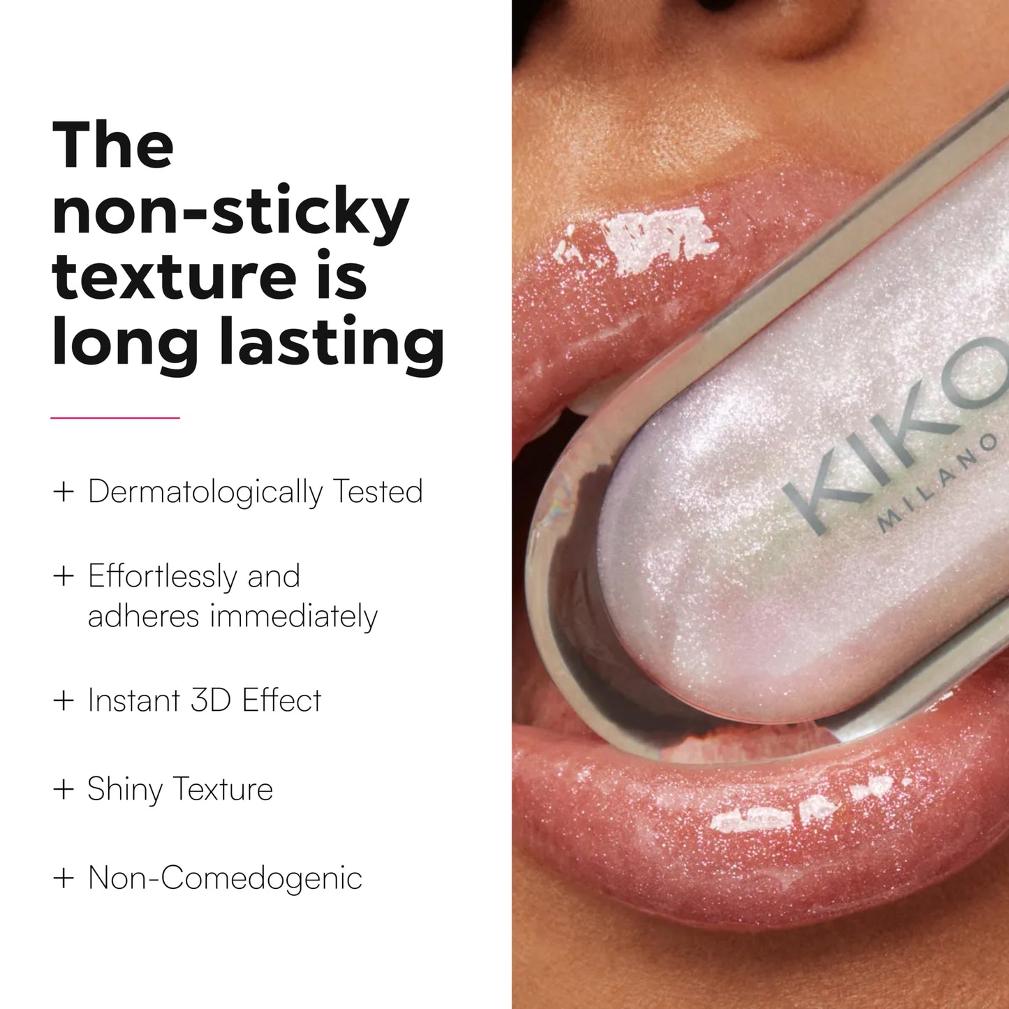 KIKO Milano 3D Hydra Lip Gloss - High Shine, Hydrating, Plumping, Non-Sticky, Moisturizing Lip Makeup - 13 Fire Red - 6.5ml