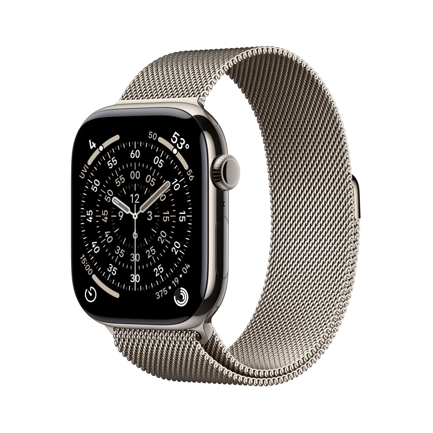 Apple Watch Series 11 [GPS + Cellular 46mm] Smartwatch with Natural Titanium Case with Natural Milanese Loop - M/L. Sleep Score,