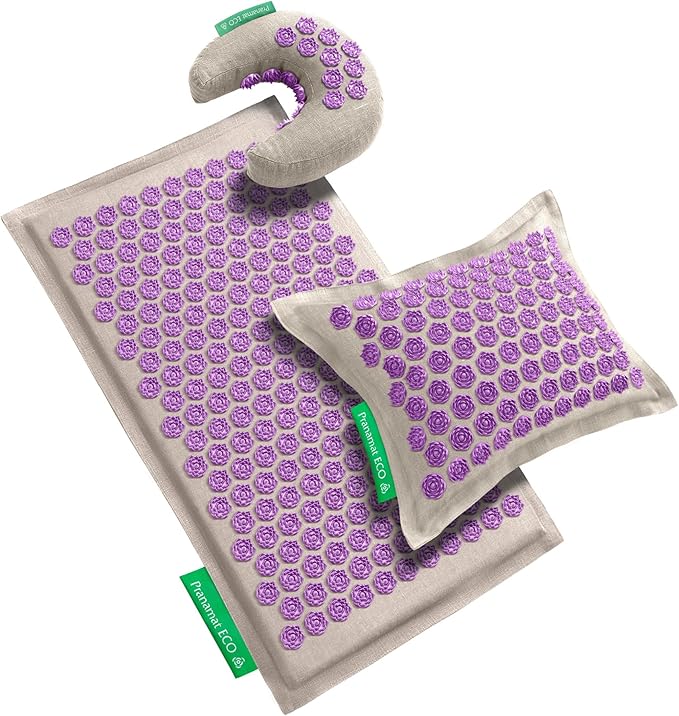 Pranamat Acupressure Large Mat with Regular & Moon Pillow Set, Premium Acupressure Therapy for Pain Relief and Relaxation,...
