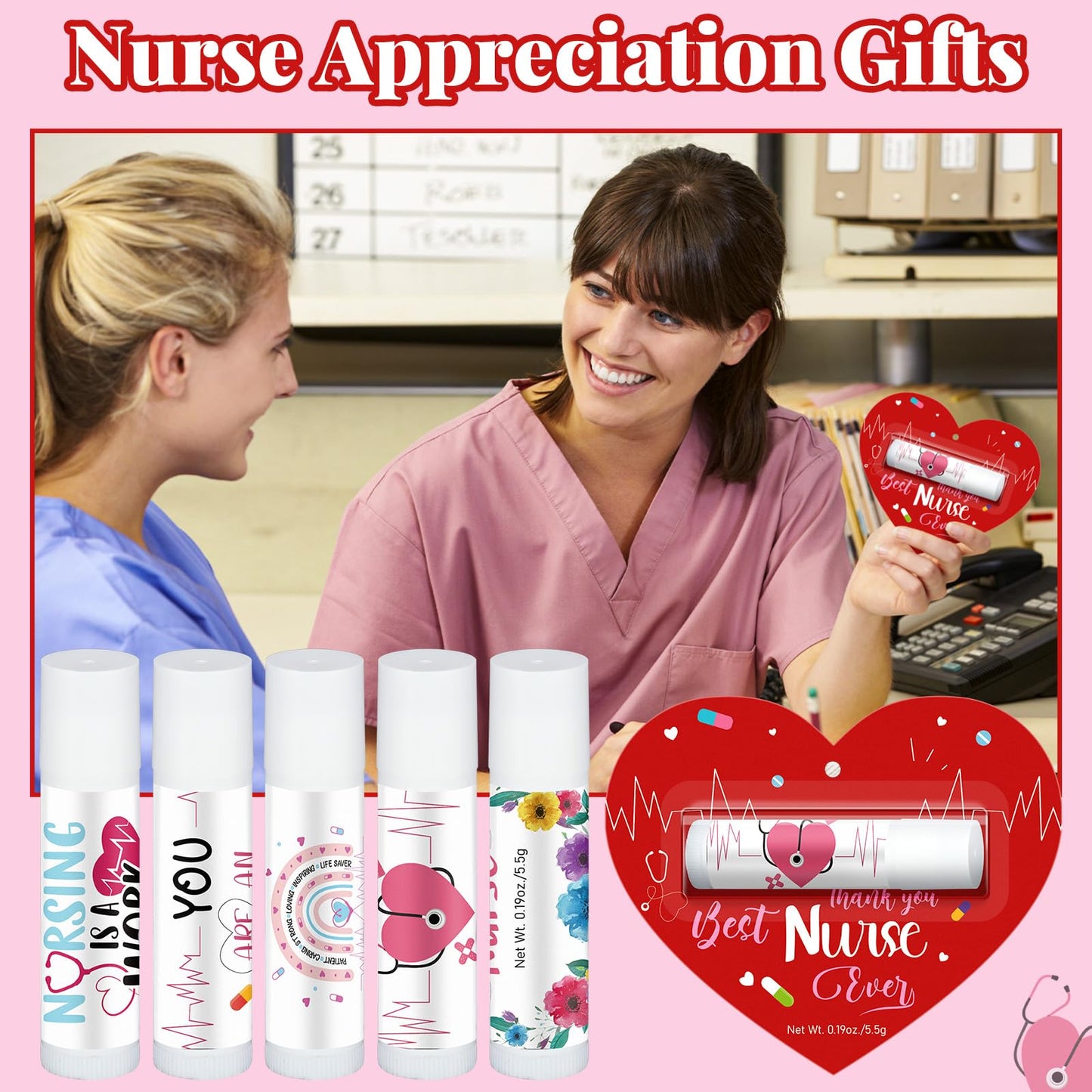 15 Pack Nurses Appreciation Gifts Bulk Lip Balms Christmas Hospital Staff Team Thank You Gifts Best Nurse Ever Fall Thanksgiving
