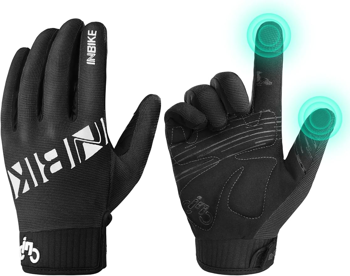 INBIKE Cycling Gloves for Men/Women Bike Gloves with Touchscreen-Padded Anti-Slip Mountain Biking MTB Bicycle Gloves for C...