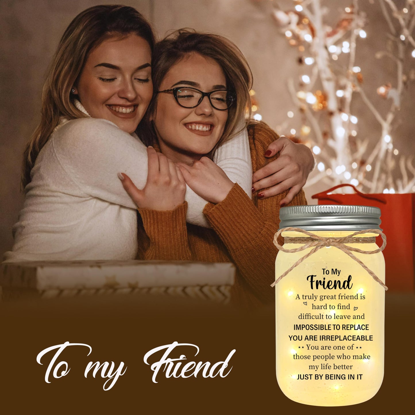 Le Xiaoxi Best Friend Birthday Gifts For Women  Friendship Mason Jar Night Lights  Christmas Mother S Day Birthday Gifts For Friends Women Bestie Bff