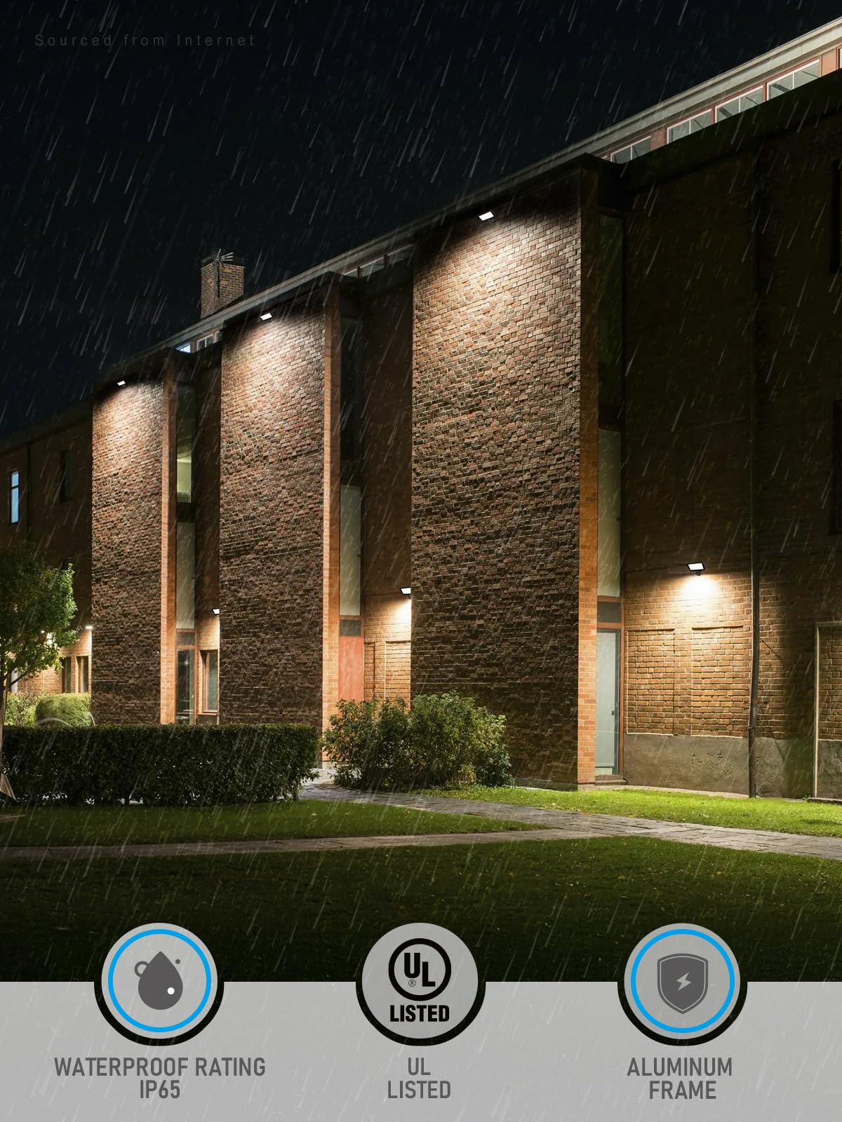 LEONLITE 100W Adjustable LED Flood Light, 3CCT Selectable, UL Listed, IP65 Waterproof, Bronze, Model SY6FL-100W50BRZ
