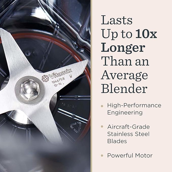Vitamix Propel Series 510 Blender with Three Blending Programs, Professional-Grade Blender for Smoothies and More, Stainless-Steel Blades, Self-Cleaning Kitchen Appliance, 48 Oz Container, White