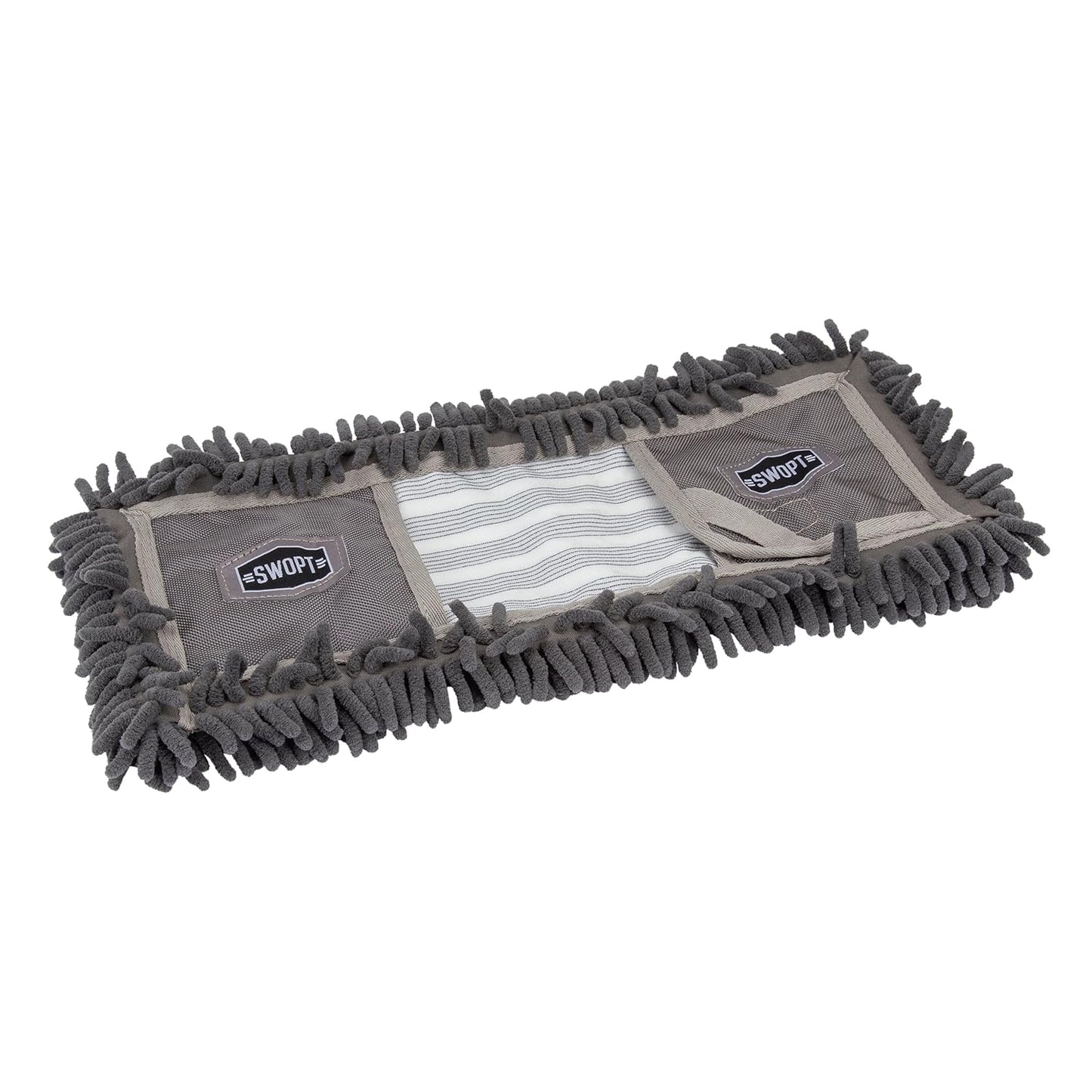 SWOPT 18” Microfiber Dust Mop Refill – Cleaning Pad for Use on Wood, Laminate, Tile – Interchangeable with All SWOPT Cleaning Products for More Efficient Cleaning and Storage