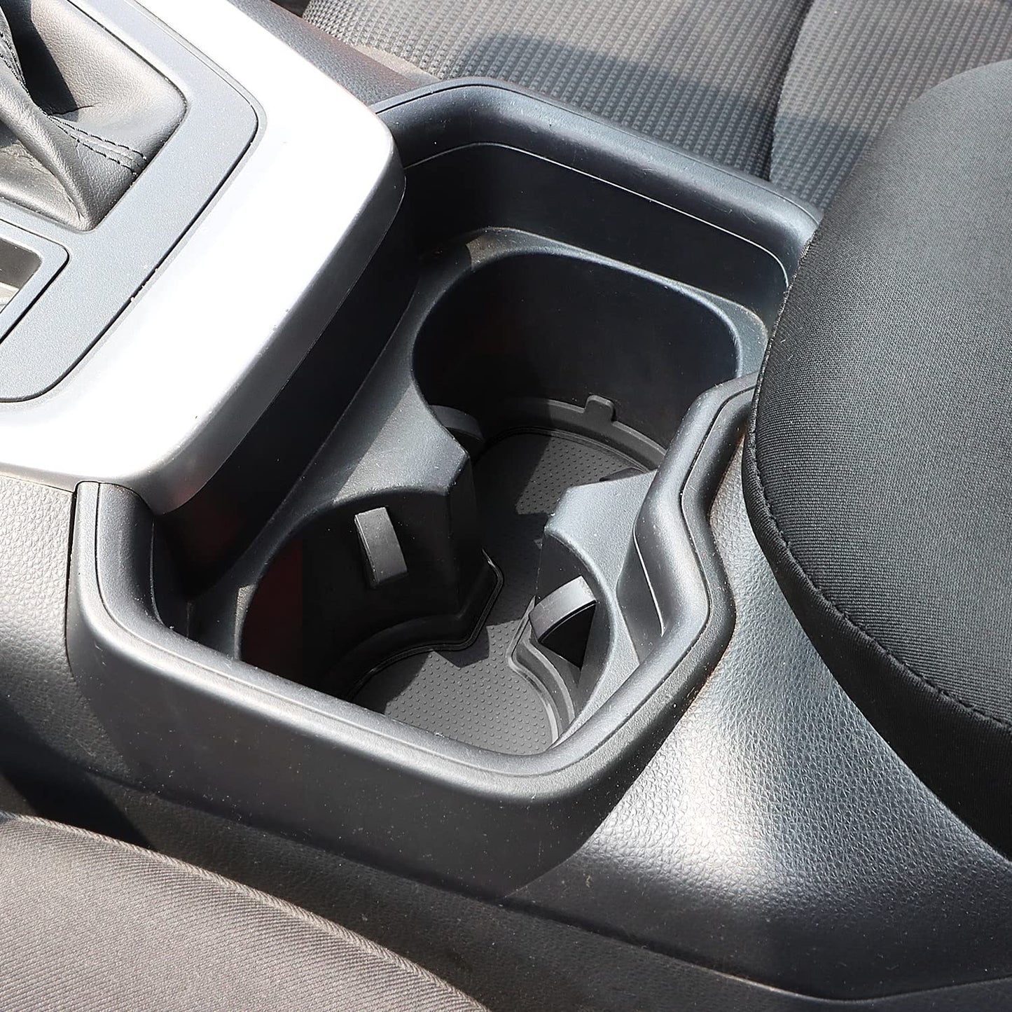 Auovo 3D Cup Holder Inserts for Toyota RAV4 Accessories 2025 2024 2023 2022 2021 2020 2019 Silicone Center Console Cup Holder Coaster Liner Mat Pad Interior Trims (Black, 2pcs kit)