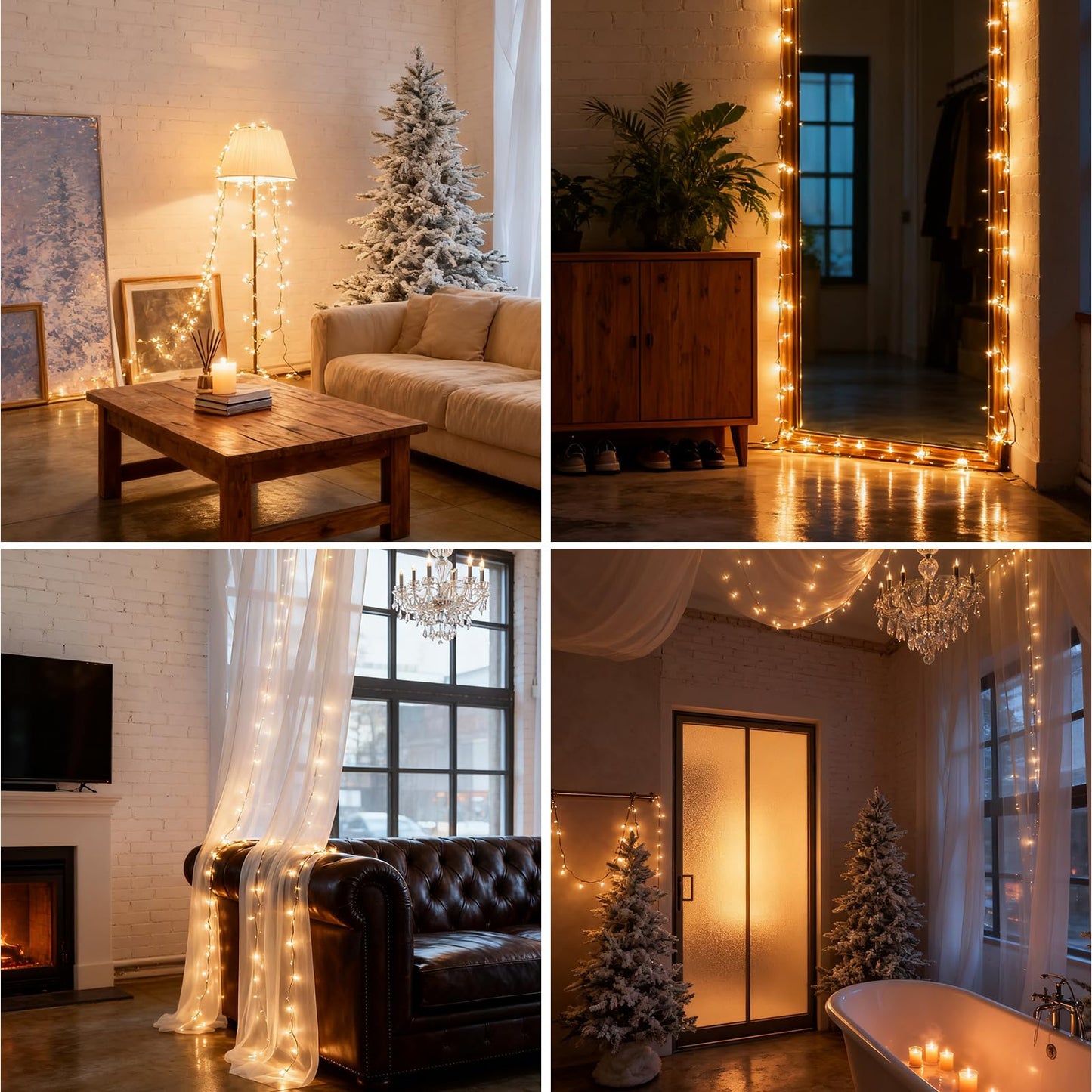 Dailyart Fairy Lights Plug In  2000 Led Twinkle String Light With Remote 130Ft Waterproof 8 Modes Warm Cluster Lights With Timer For Bedroom Wreath Window Wedding Christmas Tree Decoration Black Wire