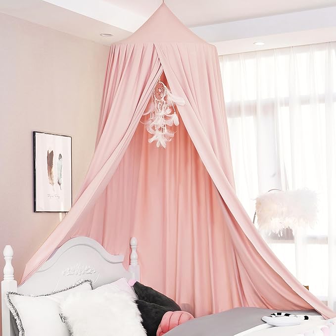Upgrade Version of Canopy for Kids Bed, Extra Large Canopy for Girls Room Decoration Princess Castle Play Tent Hanging House, Dreamy Canopy for Children Room Reading Nook Canopies