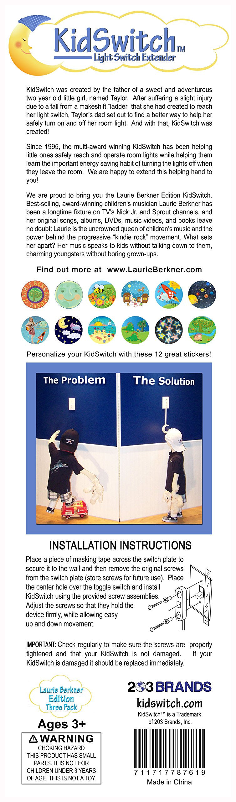 Kidswitch KidSwitch Light Switch Extender - Dinosaur Sports Edition - 3 Count - Plastic