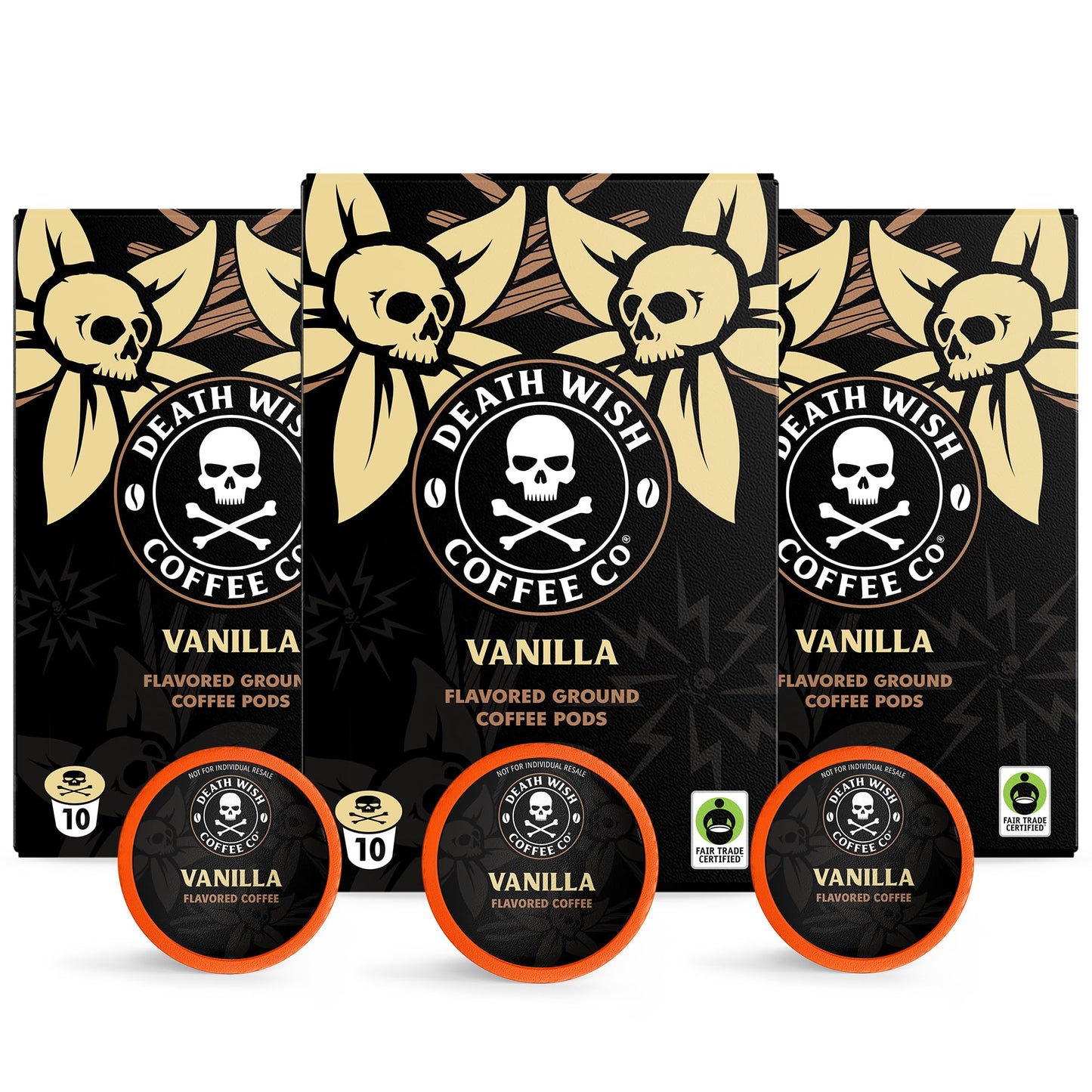 Death Wish Coffee  Vanilla Single Serve Pods (30 Count)
