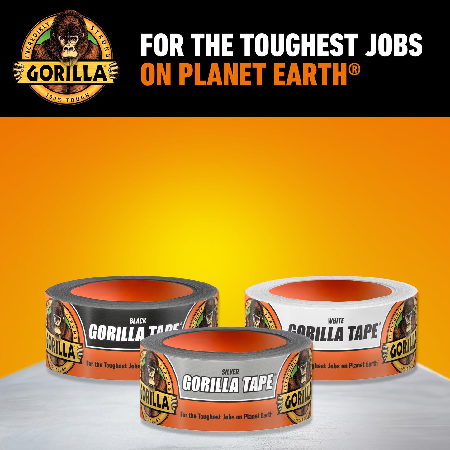 Gorilla Tape, 1.88 in x 30 yd, Silver (Pack of 1) - Duct, Utility, Triple Layer Strength, Indoor & Outdoor, Weather Resistant Shell