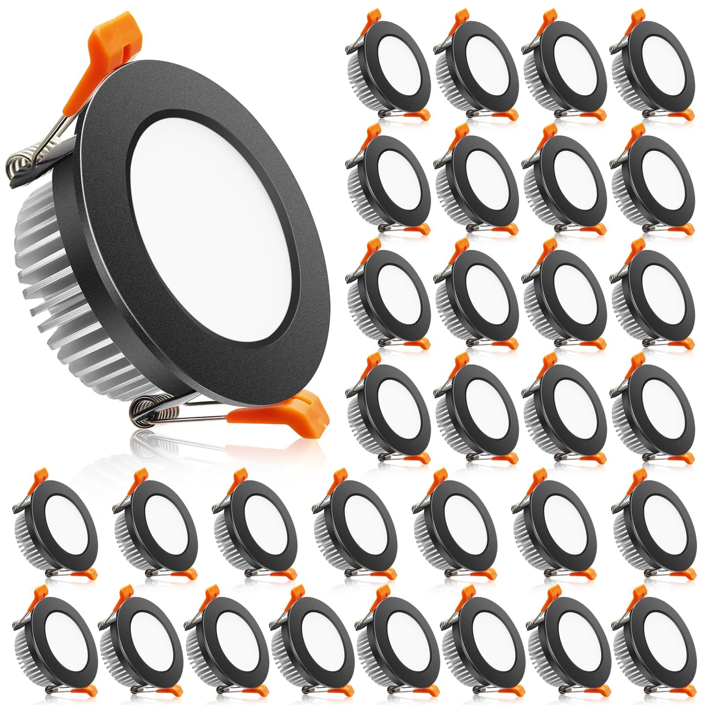 2 Inch Led Downlight  32 Pack Recessed Lighting Dimmable Ceiling Light  3W  3000K Warm White  Cri80 With Led Driver(35W Halogen Equivalent)  Black