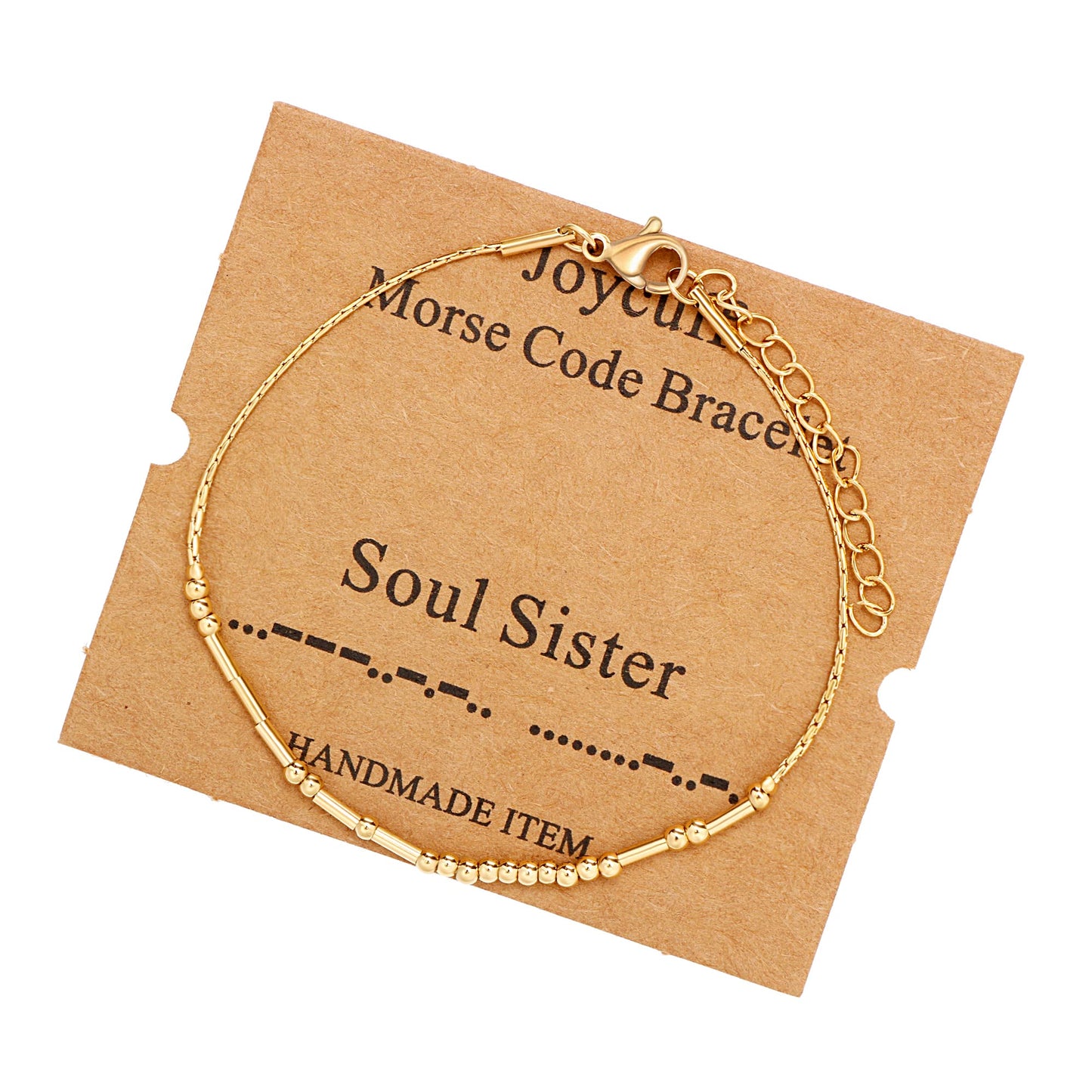 JoycuFF Best Friend Birthday Gifts for Women Friendship Gifts for Women Morse Code Bracelets Best Friend Gift Soul Sister Bracel
