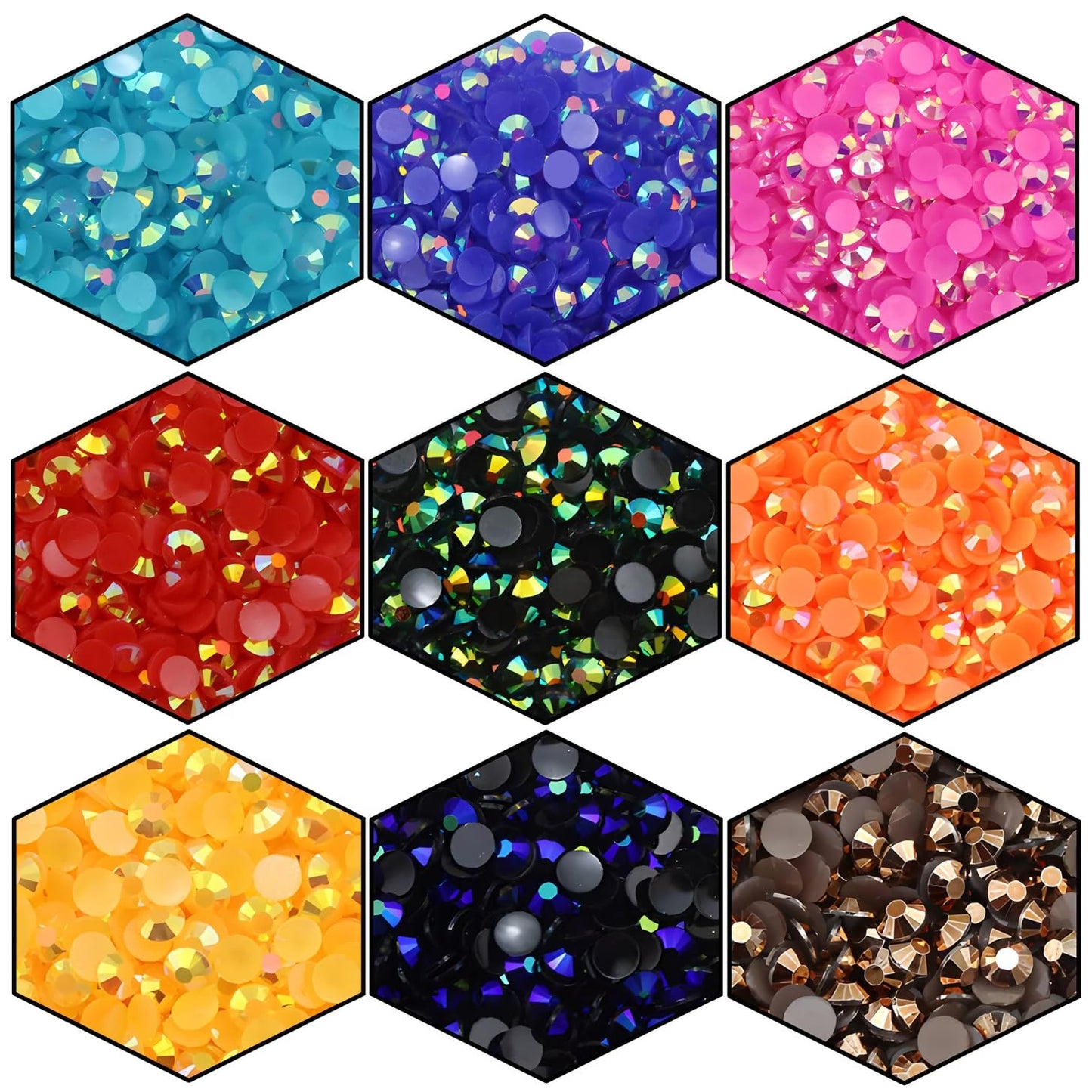 720 Pcs SS30 6mm Flatback Rhinestones for Nails Art Crafts Glitter Round Shine Gems AB Crystals DIY Clothes Shoes (Dark Purple A