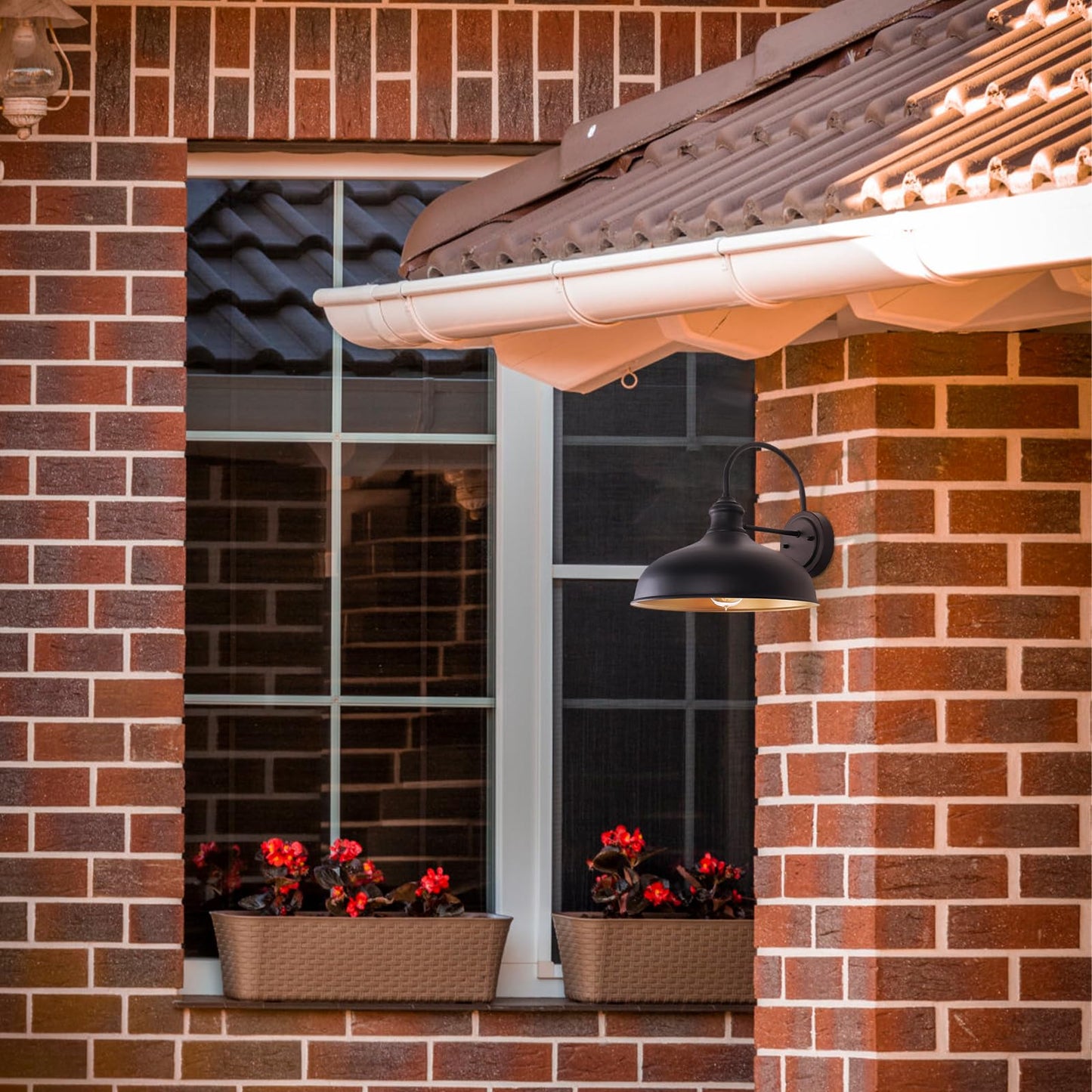Goalplus 10 Dome Barn Lights For Farmhouse  Matte Black Gooseneck Outdoor Light Fixture  Exterior Porch Lighting With Wall Mount  Outside Goose Neck Wall Sconce For Patio