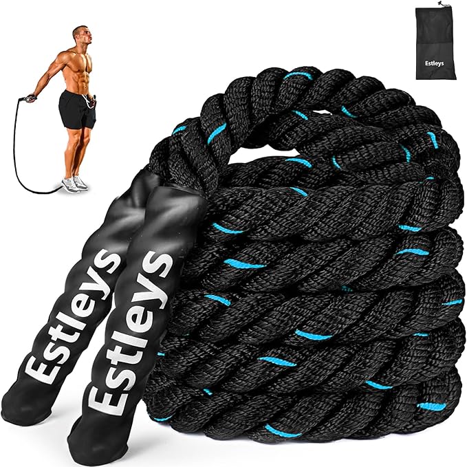 5lb Weighted Jump Rope for Men and Women, Adult Heavy Skipping Rope, Heavy Jump Ropes for Home Workout, Weight Loss, Shapi...