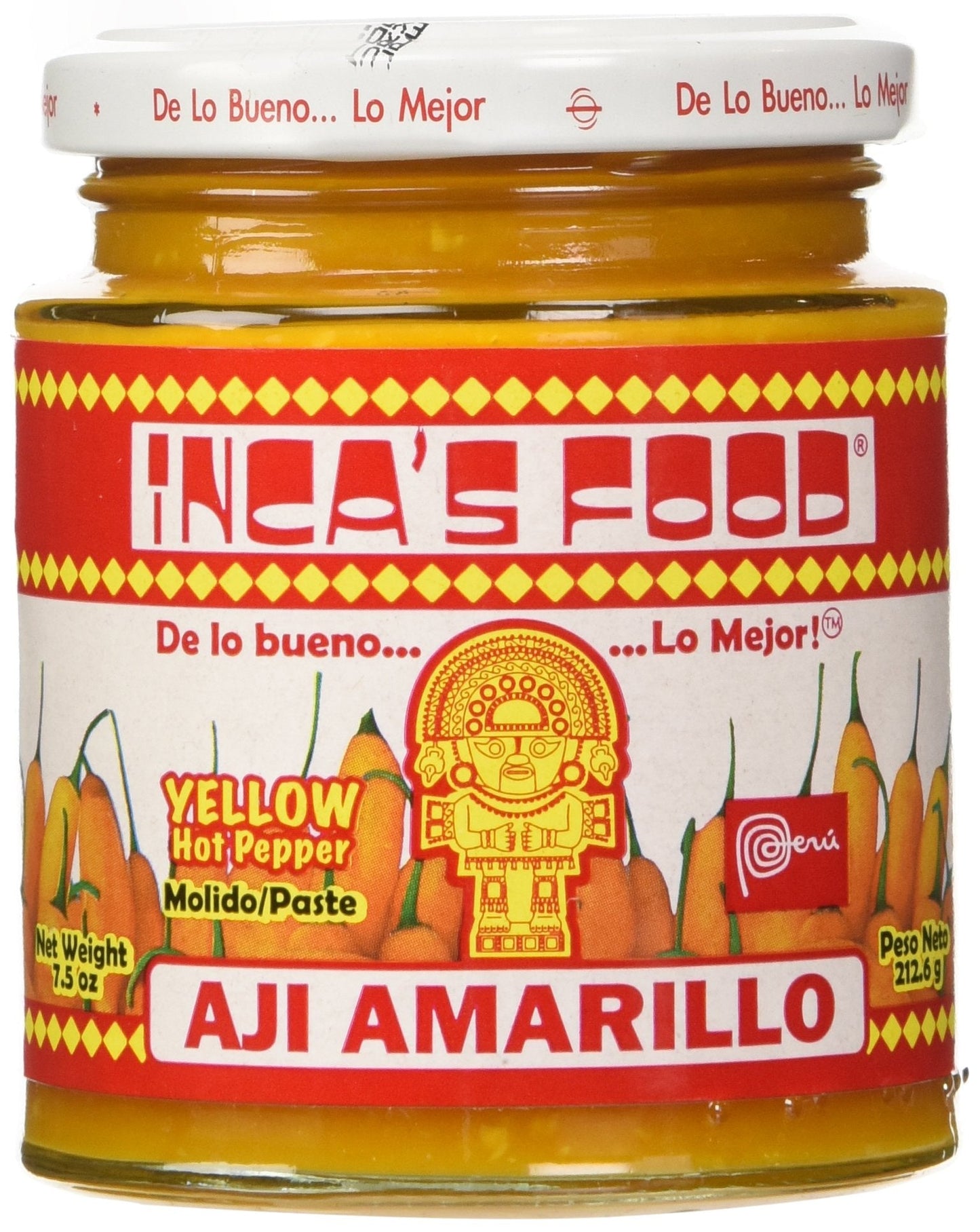 Inca s Food Aji Amarillo Paste - Hot Yellow Pepper Paste, 7.5 Oz Jar - Product of Peru