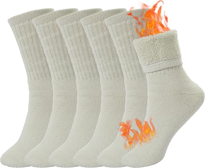 BomKinta Wool Hiking Socks Women - Merino Thick Warm Thermal Boot Socks - Winter Cozy Crew Sock Size 5-11