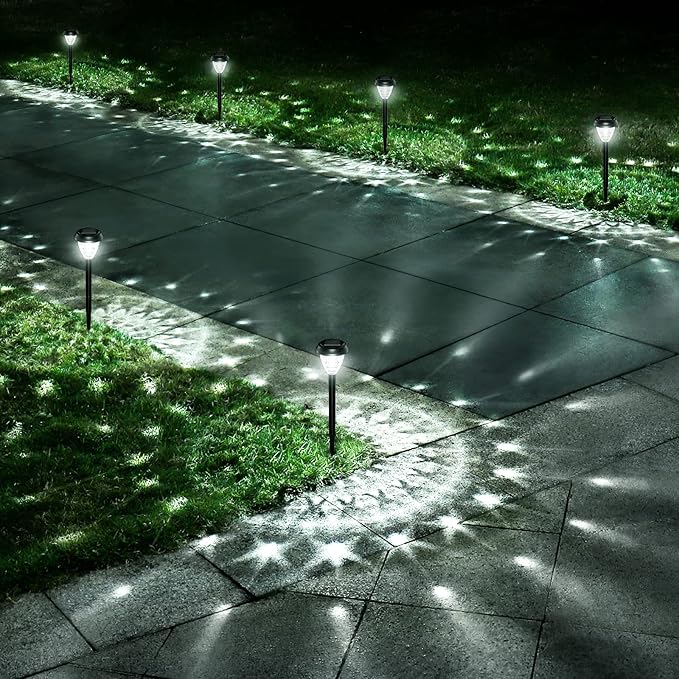 URAGO Super Bright Solar Lights Outdoor Waterproof-10 Pack, Dusk to Dawn Up to 12 Hrs Solar Powered Outdoor Pathway Garden...