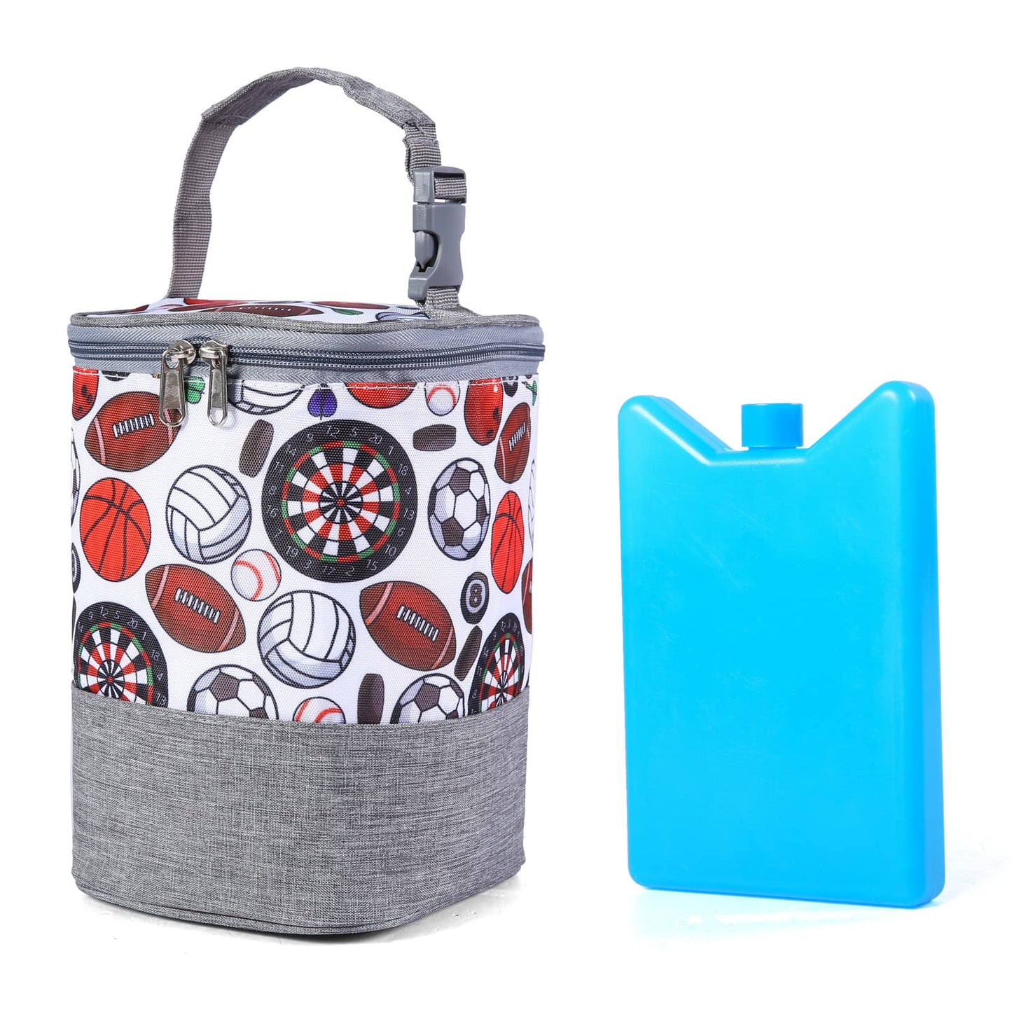 GOGOSO Baby Bottle Bag with Ice Pack Cooler - Insulated Tote for Working Mom, Breastmilk Cooler for Up to 4 Large 8 Ounce Bottles
