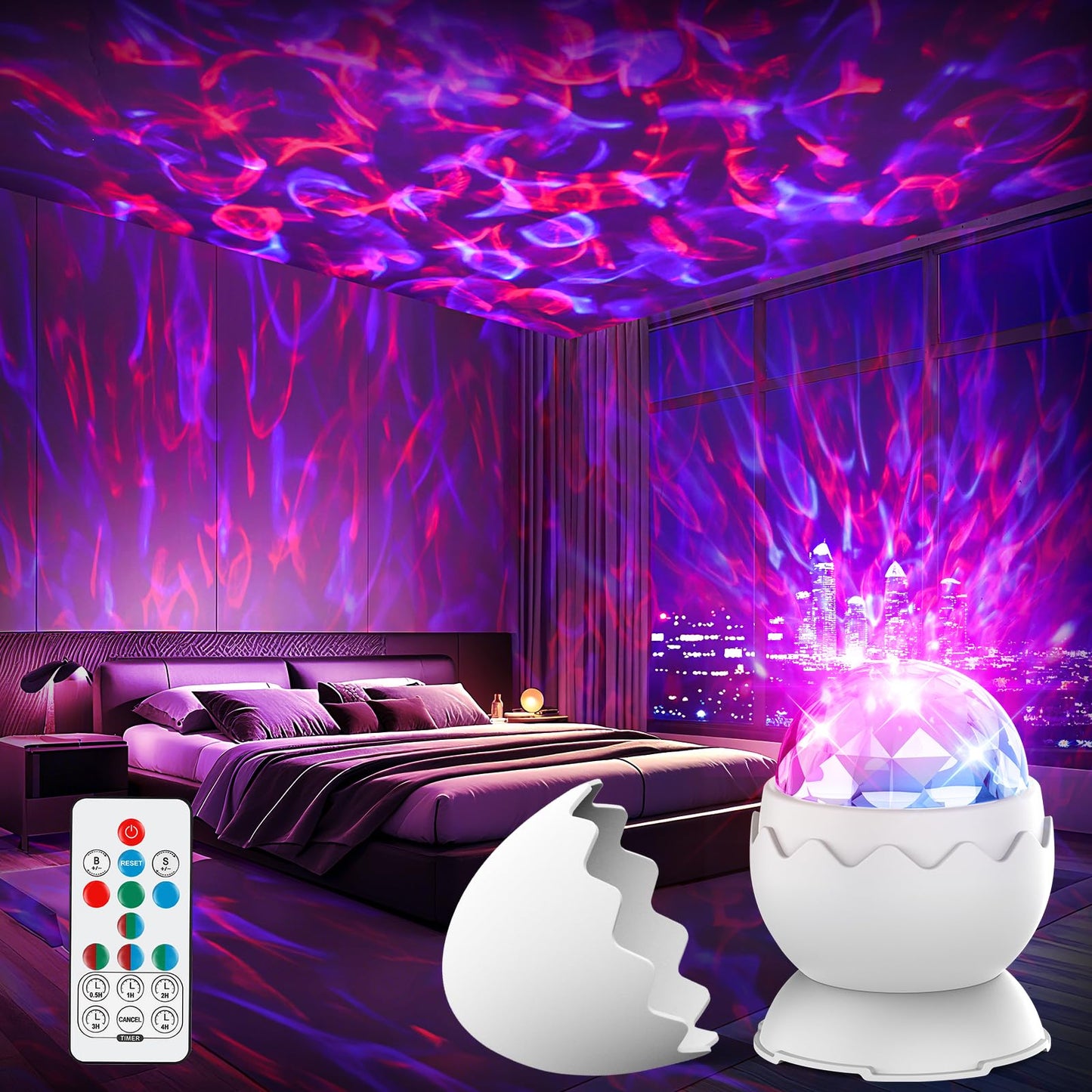 Proran Galaxy Projector For Bedroom  Nebula Galaxy Night Light Projector With Timer And Remote Gift For Kids mature-themeds For Ceiling Birthdays Christmas Valentine S Day