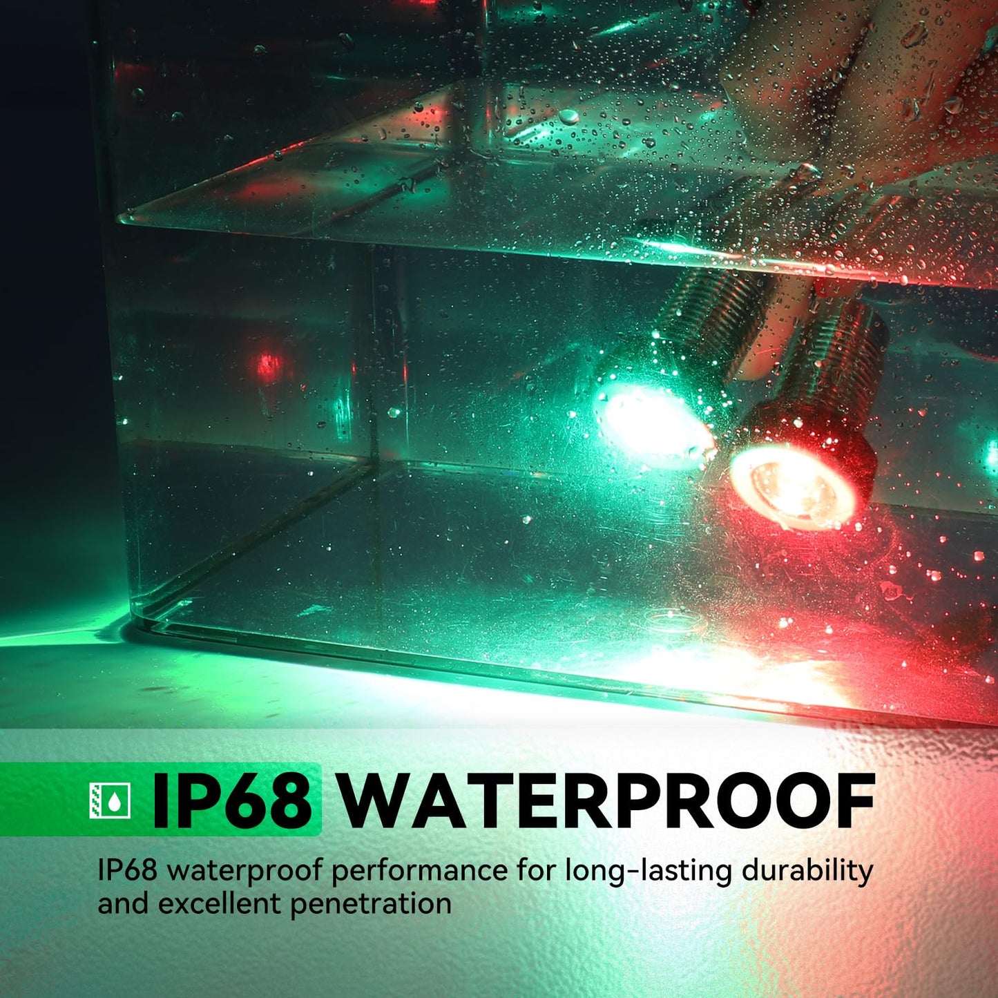 Uliteco Boat Navigation Lights  Marine Boat Nav Lights  Red And Green Bow Lighting  Night Fishing Lights  Deck Lights  Ip68 Waterproof Led Lighting For Pontoon Bas Dinghy Jon