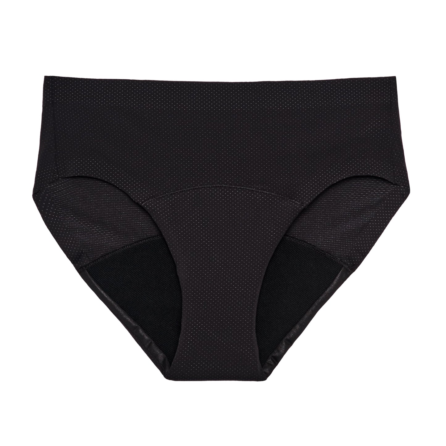 THINX Period Underwear, Breathable Hip Huggers, Holds Up to 12 Regular Tampons*, Period Panties, All-Day Absorbency Menstrual Underwear for Women, Reusable, 1 Pack, S Black