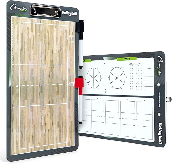 Champion Sports Large & XL Dry Erase Board For Coaching - Whiteboards for Strategizing, Techniques, Plays - 2-Sided Boards...
