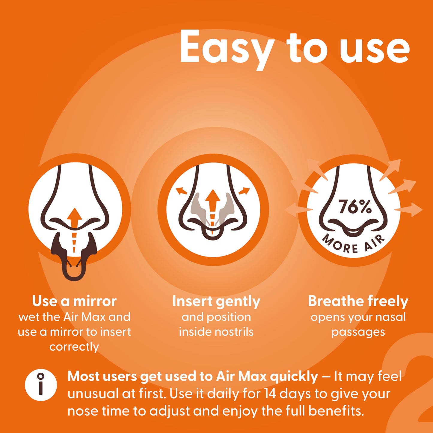 Airmax Unisex Sport Nasal Dilators Two-Pack - Easy, Safe, and Comfortable Breathing Aid - Improves Airflow - Transparent - Medium