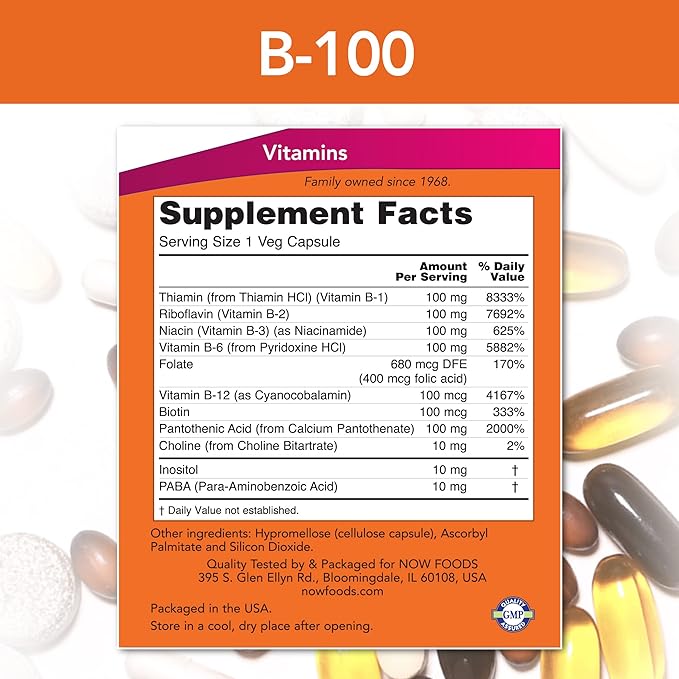 Now Foods B-100, 100 Capsules (Pack of 2)
