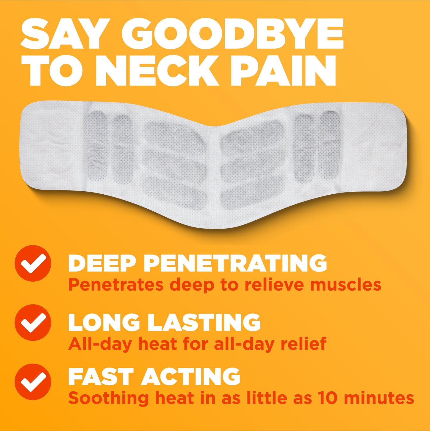 ThermaCare Neck & Shoulder Heat Wraps - Pain Relief Heating Pads for Stiff Muscles & Aches - 16-Hour Drug-Free Therapy - Portable & Discreet - 5-Count