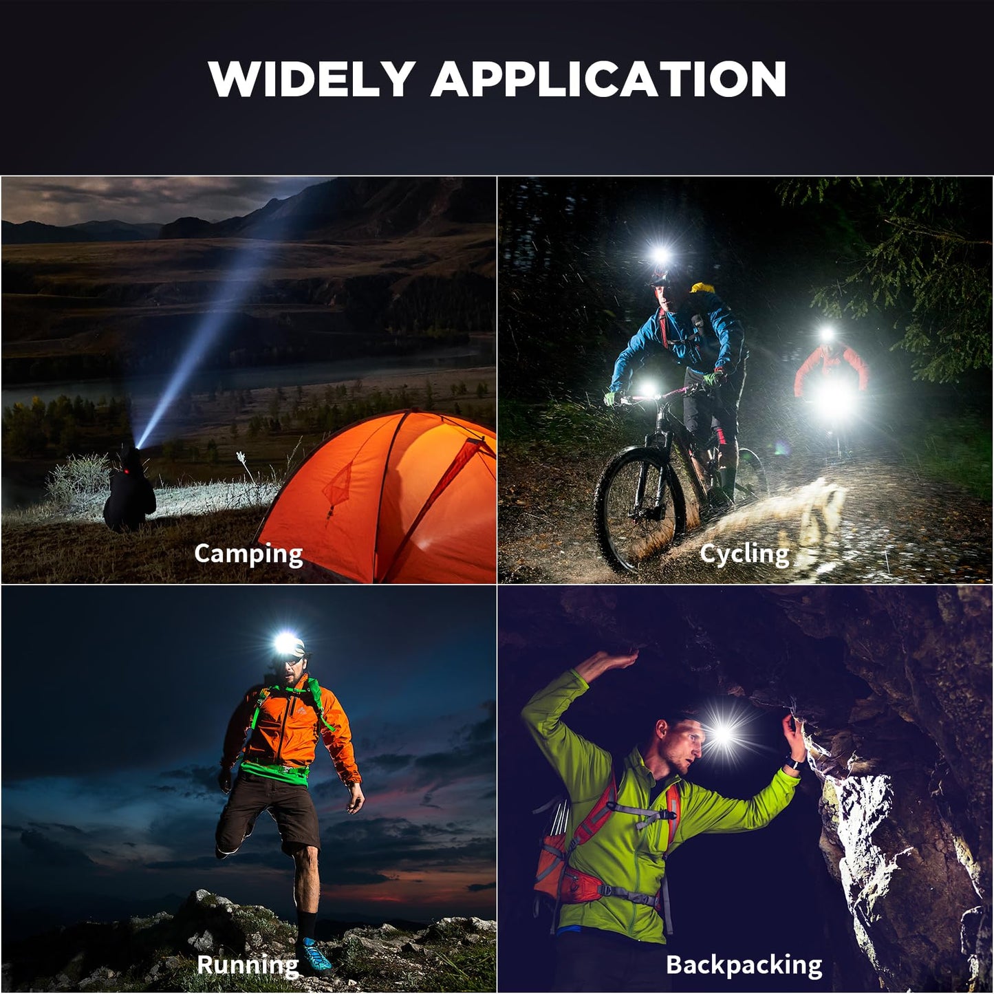 Rechargeable Headlamp  3000 Lumens Led Super Bright Head Lamp With 5 Lighting Modes  Usb Rechargeable  90Adjustable  Waterproof  Bright Headlamp For mature-themeds Camping Biking Running(?Attery Included)