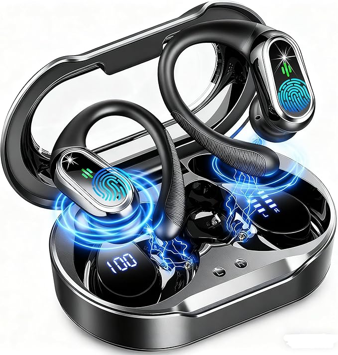 Wireless Earbuds, 2026 Bluetooth 5.4 Headphones Sport, 50Hrs HiFi Stereo Deep Bass Over-Ear buds with ENC Noise Cancelling...