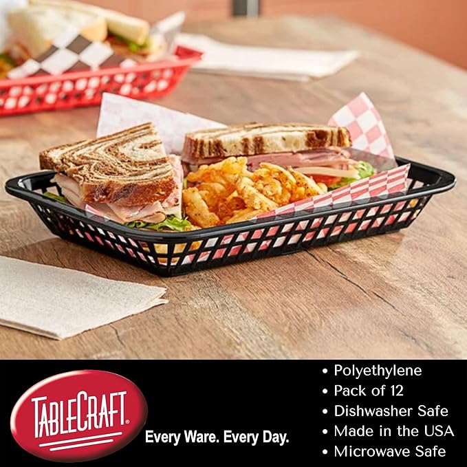 TableCraft Products C1076FG Cash and Carry Basket, Chicago, Green Forest (Pack of 12)