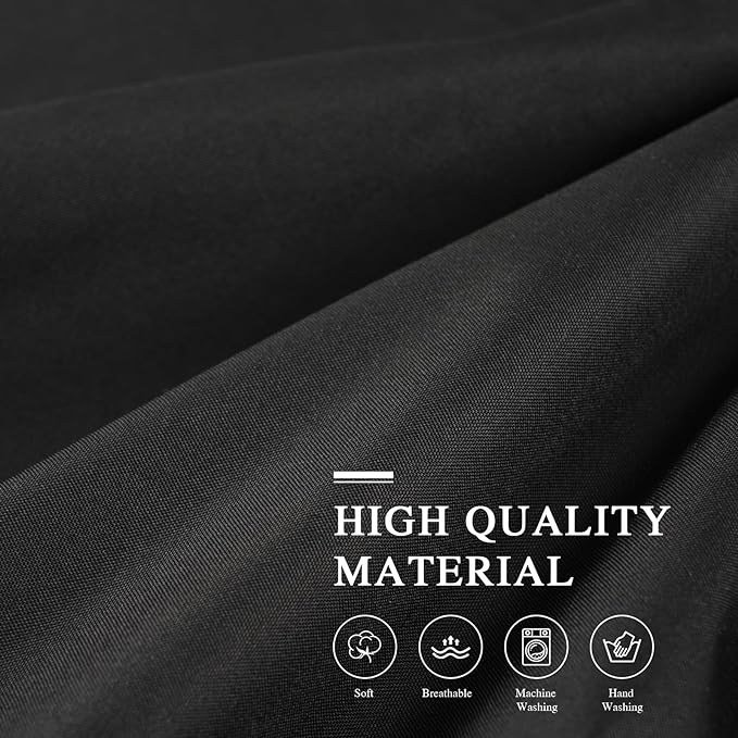 Black Canopy Bed Curtains - 4 Corner Post Bed Curtains Full Lightproof Drapes Bed Canopy Curtains with Tie Backs for Adults & Girls Bedroom Decoration(Black,Full)